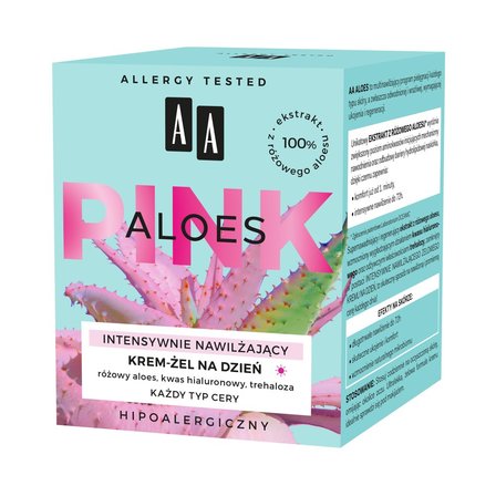 AA Aloes Pink krem intensywnie nawilżający żelowy na dzień 50 ml (5)