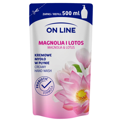 On Line Kremowe mydło w płynie zapas magnolia i lotos 500 ml (1)