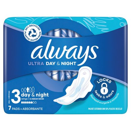 Always Ultra Day & Night (Rozmiar 3) Podpaski Ze skrzydełkami 7 sztuk (1)