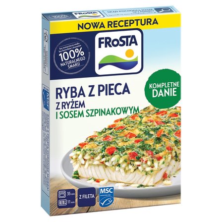 FRoSTA Ryba z pieca z ryżem i sosem szpinakowym 375 g (1)