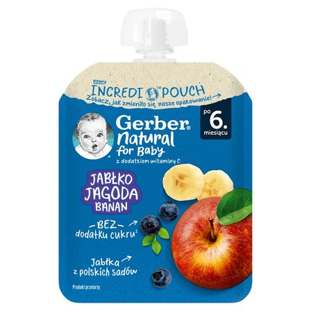 Gerber Jabłko jagoda banan po 6. miesiącu 80 g (1)