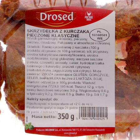 Drosed skrzydełka pieczone w marynacie klasycznej 350g (2)