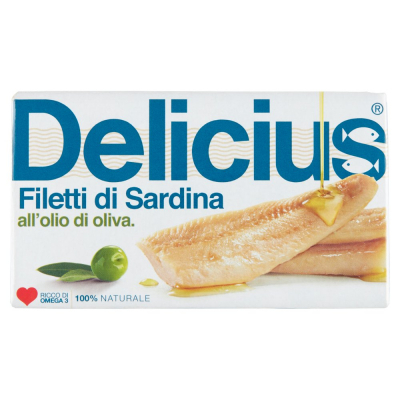 Delicius Filety z sardynek w oliwie z oliwek 120 g (1)