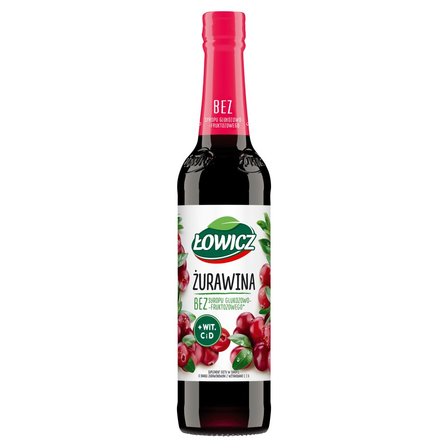 Łowicz Suplement diety w syropie o smaku żurawinowym 400 ml (1)