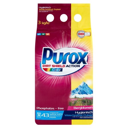 Purox Proszek do prania tkanin kolorowych 3 kg (43 prania) (1)