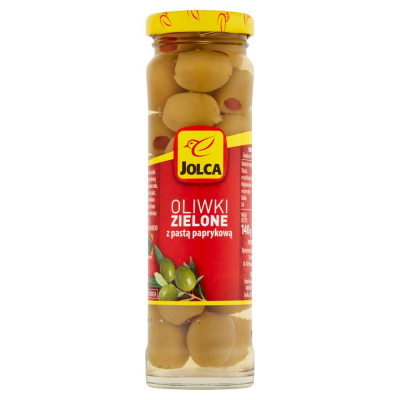 Jolca Oliwki zielone z pastą paprykową 140 g (1)