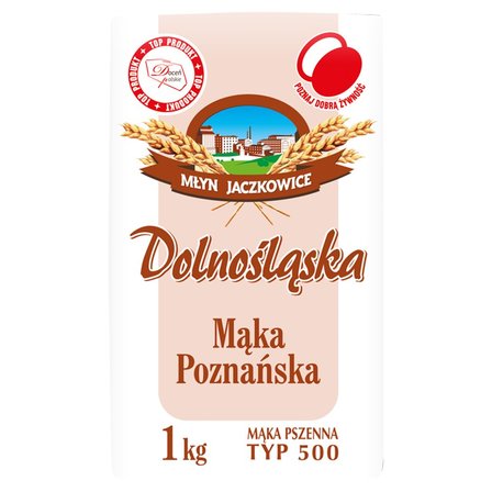 Młyn Jaczkowice Dolnośląska Mąka poznańska pszenna typ 500 1 kg (1)