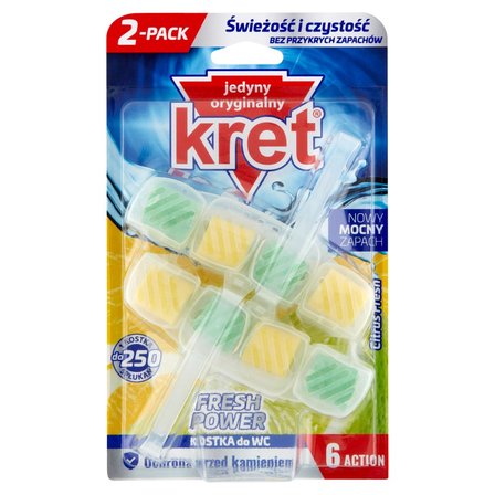 Kret Fresh Power Citrus Fresh Kostka do WC 2 x 40 g (1)