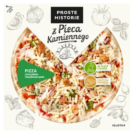 Proste Historie z Pieca Kamiennego Pizza z kurczakiem i bazyliowym pesto 315 g (1)