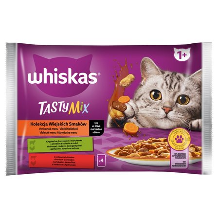 Whiskas Tasty Mix Mokra karma dla kotów kolekcja wiejskich smaków sos 340 g (4 x 85 g) (1)