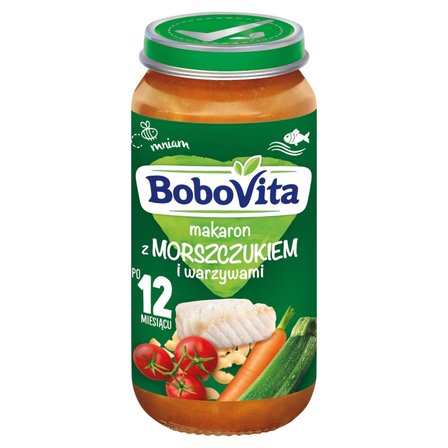 BoboVita Makaron z morszczukiem i warzywami po 12 miesiącu 250 g (1)