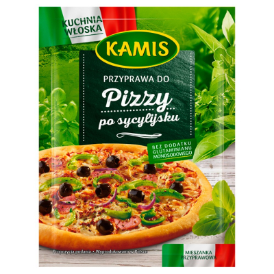 Kamis Kuchnia Włoska Przyprawa do pizzy po sycylijsku Mieszanka przyprawowa 15 g (1)