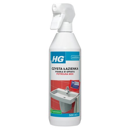 HG Pianka w sprayu potrójna moc czysta łazienka 500 ml (1)