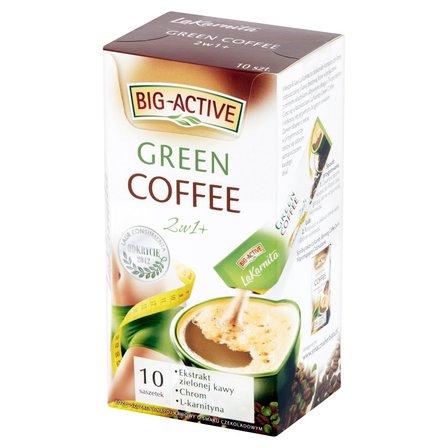 Big-Active La Karnita Green Coffee 2w1+ Rozpuszczalny napój kawowy 120 g (10 x 12 g) (1)