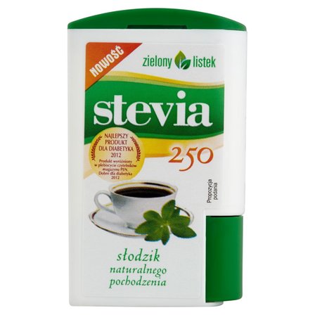 Zielony listek Stevia Słodzik naturalnego pochodzenia 13,8 g (250 tabletek) (1)