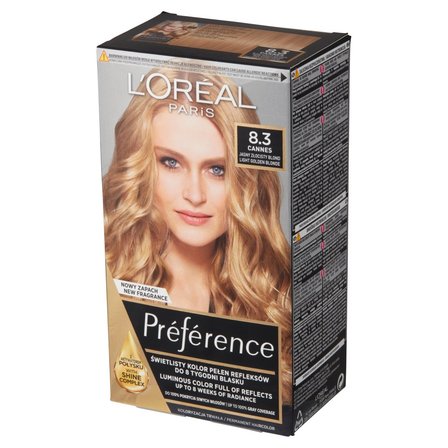 Loreal Preference Farba do włosów Jasny Złocisty Blond 8.3 Cannes (2)