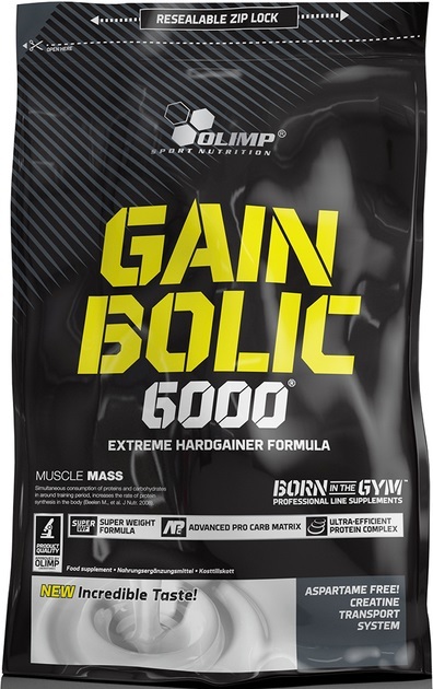 OLIMP Gain Bolic 6000 1kg CZEKOLADA MASA GAINER (1)