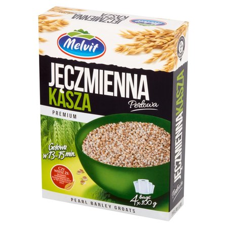 Melvit Premium Kasza jęczmienna perłowa 400 g (4 torebki) (2)