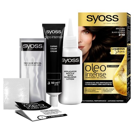Syoss Oleo Intense Farba do włosów 2-10 brązowa czerń (2)