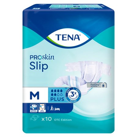 TENA Slip Plus Medium OTC Edition Pieluchomajtki 10 sztuk (1)