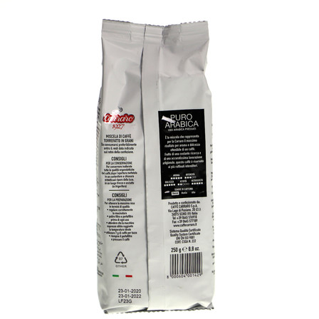 Carraro Arabica 100% Kawa palona ziarnista 250 g (7)