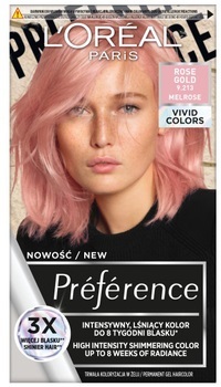 L`Oreal Preference Vivid Colors farba do włosów 9.213 Rose Gold (1)