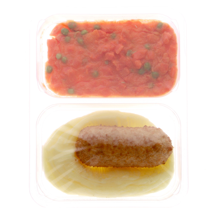 Grześkowiak kotlet de volaille z marchewką i groszkiem i puree ziemniaczanym 400g (2)