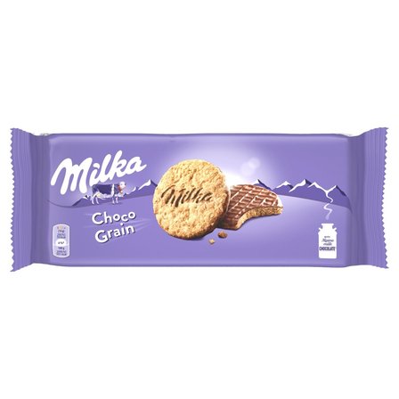 Milka Choco Grain Ciastka z płatkami owsianymi oblane czekoladą mleczną 126 g (1)