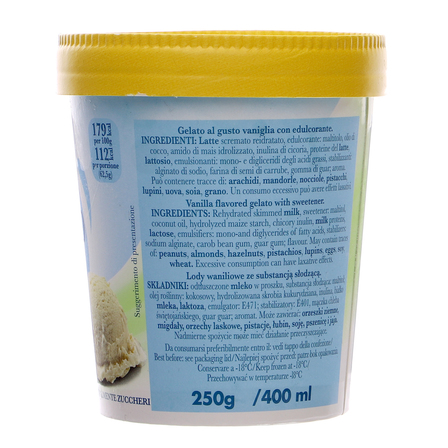 Mancuso zero  lody waniliowe ze substancją słodzącą 250g/400ml (2)