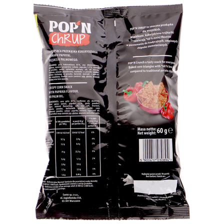 Sante Pop'n chrup Snacki popcornowe chili 60 g (2)