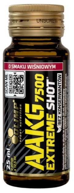 Olimp AAKG 7500 Extreme Shot odżywka przedtreningowa 25 ml Wiśnia (1)