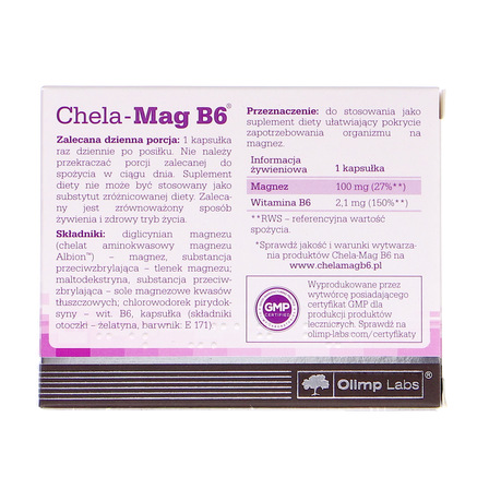Olimp Labs Chela-Mag B6 Suplement diety 19,95 g (30 sztuk) (3)