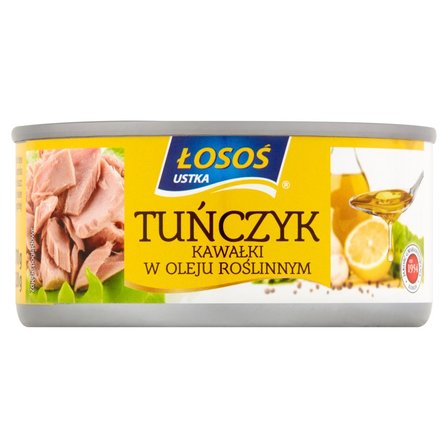 Łosoś Ustka Tuńczyk kawałki w oleju roślinnym 170 g (1)