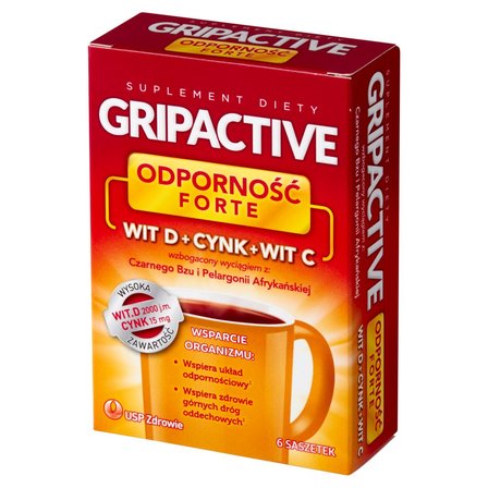 Gripactive Odporność Forte Suplement diety 18 g (6 x 3 g) (2)