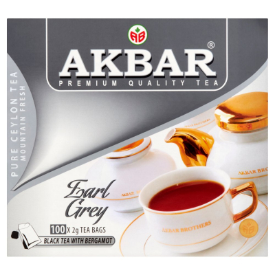 Akbar Earl Grey Herbata czarna 200 g (100 torebek) (1)