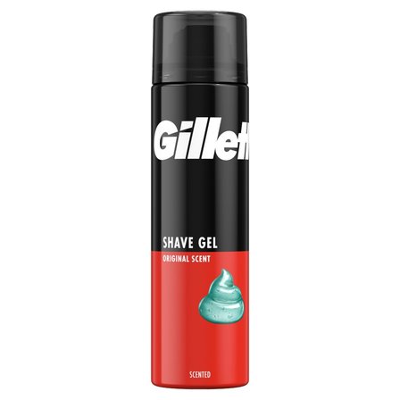 Gillette Classic Żel do golenia o zapachu Original, szybkie i łatwe golenie, 200 ml (1)