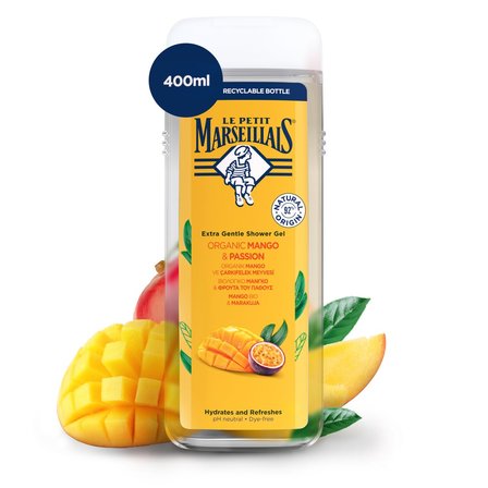 Le Petit Marseillais Żel pod prysznic mango bio & marakuja 400 ml (5)