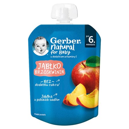 Gerber Jabłko brzoskwinia po 6. miesiącu 80 g (1)