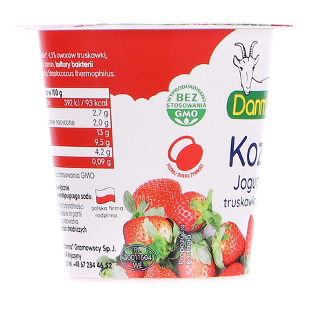 DANMIS KOZI JOGURT TRUSKAWKOWY 125G (10)