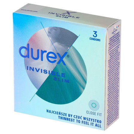 Durex Invisible Slim Wyrób medyczny prezerwatywy 3 sztuki (2)