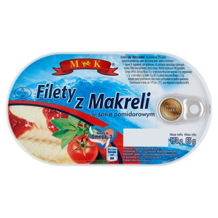 MK Filety z makreli w sosie pomidorowym 170 g (1)
