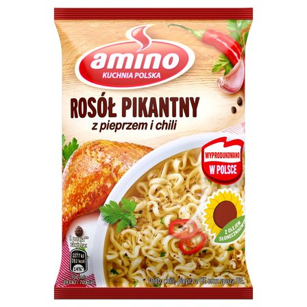 Amino Zupa błyskawiczna rosół pikantny z pieprzem i chilli 58 g (1)