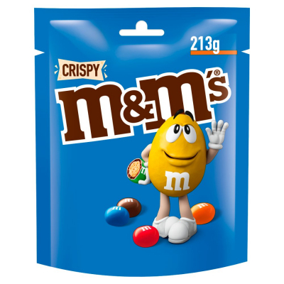 M&M's Crispy Cukierki z mlecznej czekolady z kruchym ryżowym wnętrzem 213 g (1)