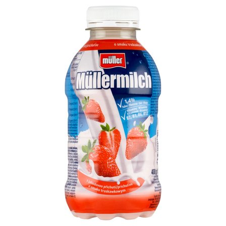 Müller Müllermilch Napój mleczny o smaku truskawkowym 400 g (2)