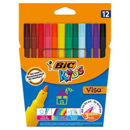 BiC Kids Visa Kolorowe flamastry 12 sztuk (1)