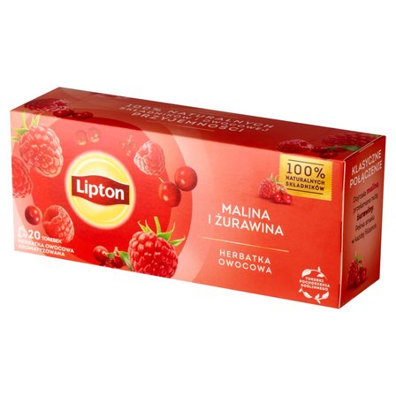 Lipton Herbatka owocowa malina i żurawina 32 g (20 torebek) (2)