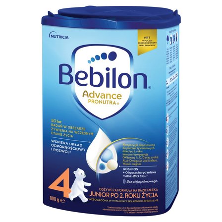 Bebilon 4 Advance Pronutra Junior Formuła na bazie mleka po 2. roku życia 800 g (2)