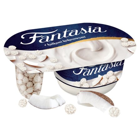 Fantasia Jogurt kremowy ze zbożowymi kulkami kokosowymi 98 g (2)