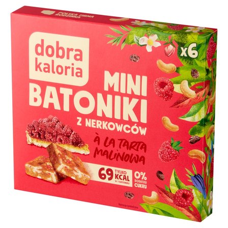 Dobra Kaloria Mini batoniki z nerkowców à la tarta malinowa 102 g (6 x 17 g) (2)