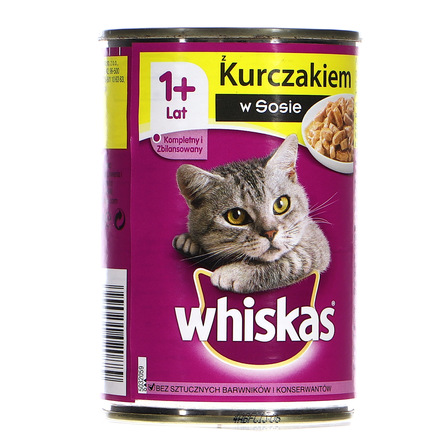 Whiskas 1+ lat Karma pełnoporcjowa z kurczakiem w sosie 400 g (5)